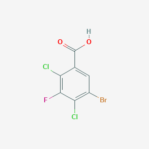 molecular formula C7H2BrCl2FO2 B6598595 5-bromo-2,4-dichloro-3-fluorobenzoic acid CAS No. 2092079-54-2