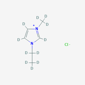 molecular formula C6H11ClN2 B065986 1-Ethyl-3-methylimidazolium chloride-d11 CAS No. 160203-52-1