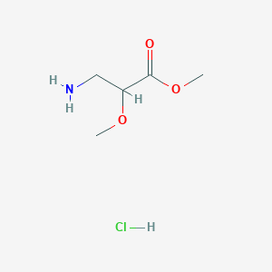 molecular formula C5H12ClNO3 B6598604 methyl 3-amino-2-methoxypropanoate hydrochloride CAS No. 1803585-13-8