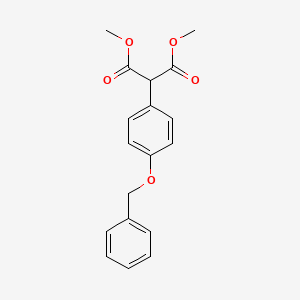 molecular formula C18H18O5 B6598606 1,3-dimethyl 2-[4-(benzyloxy)phenyl]propanedioate CAS No. 68641-17-8