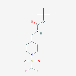 molecular formula C12H22F2N2O4S B6598616 tert-butyl N-[(1-difluoromethanesulfonylpiperidin-4-yl)methyl]carbamate CAS No. 1803581-67-0