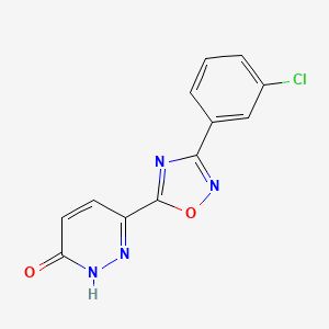 molecular formula C12H7ClN4O2 B6598629 6-[3-(3-chlorophenyl)-1,2,4-oxadiazol-5-yl]-2,3-dihydropyridazin-3-one CAS No. 1370597-61-7