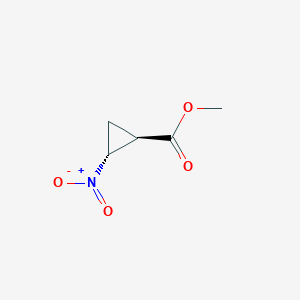 molecular formula C5H7NO4 B6598694 rac-methyl (1R,2R)-2-nitrocyclopropane-1-carboxylate, trans CAS No. 22882-45-7