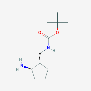 molecular formula C11H22N2O2 B6598716 tert-butyl N-{[(1S,2R)-2-aminocyclopentyl]methyl}carbamate CAS No. 1821752-76-4