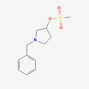molecular formula C12H17NO3S B6598800 1-benzylpyrrolidin-3-yl methanesulfonate CAS No. 104016-82-2
