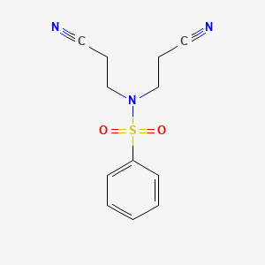 molecular formula C12H13N3O2S B6598830 Benzenesulfonamide, N,N-bis(2-cyanoethyl)- CAS No. 2619-42-3
