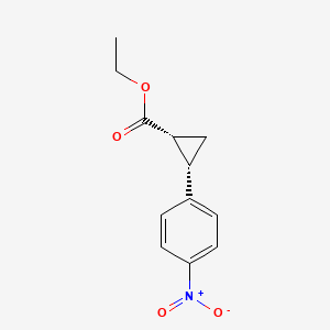 molecular formula C12H13NO4 B6598846 rac-ethyl (1R,2S)-2-(4-nitrophenyl)cyclopropane-1-carboxylate, cis CAS No. 70461-62-0