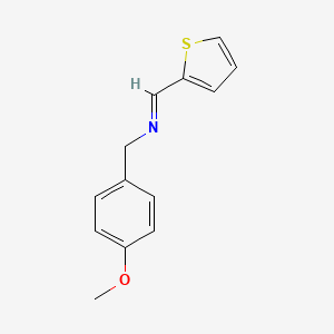 molecular formula C13H13NOS B6598878 (E)-[(4-methoxyphenyl)methyl][(thiophen-2-yl)methylidene]amine CAS No. 1024019-23-5