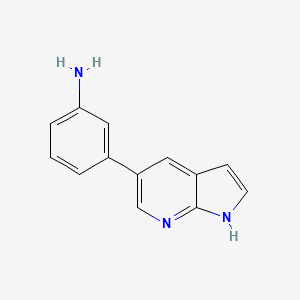 molecular formula C13H11N3 B6598898 Benzenamine, 3-(1H-pyrrolo[2,3-b]pyridin-5-yl)- CAS No. 611205-04-0