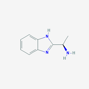 molecular formula C9H11N3 B065989 (1R)-1-(1H-benzimidazol-2-yl)ethanamine CAS No. 163959-79-3