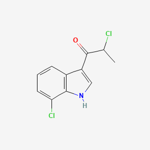 molecular formula C11H9Cl2NO B6598928 2-chloro-1-(7-chloro-1H-indol-3-yl)propan-1-one CAS No. 1696189-66-8