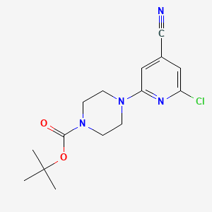 molecular formula C15H19ClN4O2 B6598996 tert-butyl 4-(6-chloro-4-cyanopyridin-2-yl)piperazine-1-carboxylate CAS No. 1702670-10-7