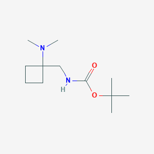 molecular formula C12H24N2O2 B6599004 tert-butyl N-{[1-(dimethylamino)cyclobutyl]methyl}carbamate CAS No. 1595710-47-6