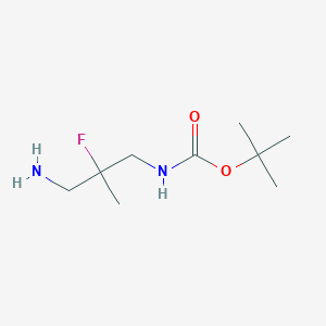 molecular formula C9H19FN2O2 B6599067 tert-butyl N-(3-amino-2-fluoro-2-methylpropyl)carbamate CAS No. 1782403-80-8