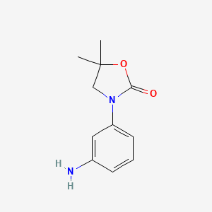3-(3-aminophenyl)-5,5-dimethyl-1,3-oxazolidin-2-one