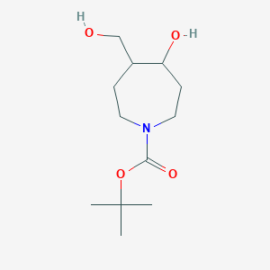molecular formula C12H23NO4 B6599098 tert-butyl 4-hydroxy-5-(hydroxymethyl)azepane-1-carboxylate CAS No. 1781630-11-2