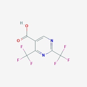 molecular formula C7H2F6N2O2 B065991 2,4-bis(trifluoromethyl)pyrimidine-5-carboxylic Acid CAS No. 188781-46-6