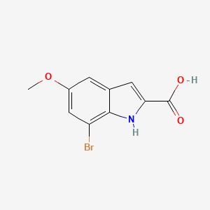 molecular formula C10H8BrNO3 B6599120 7-bromo-5-methoxy-1H-indole-2-carboxylic acid CAS No. 1388065-18-6