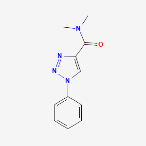 molecular formula C11H12N4O B6599167 N,N-二甲基-1-苯基-1H-1,2,3-三唑-4-甲酰胺 CAS No. 214541-36-3