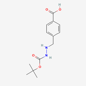 molecular formula C13H18N2O4 B6599214 4-[({[(tert-butoxy)carbonyl]amino}amino)methyl]benzoic acid CAS No. 1694331-07-1