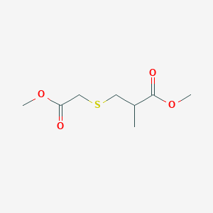 molecular formula C8H14O4S B6599248 methyl 3-[(2-methoxy-2-oxoethyl)sulfanyl]-2-methylpropanoate CAS No. 38293-65-1