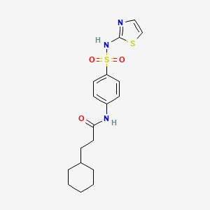 3-cyclohexyl-N-[4-(1,3-thiazol-2-ylsulfamoyl)phenyl]propanamide