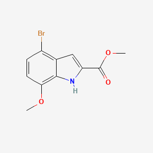 molecular formula C11H10BrNO3 B6599308 methyl 4-bromo-7-methoxy-1H-indole-2-carboxylate CAS No. 496875-52-6