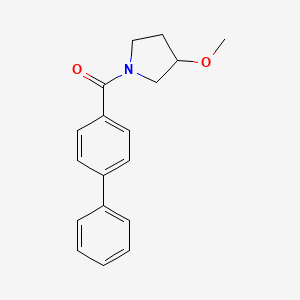molecular formula C18H19NO2 B6599325 1-{[1,1'-biphenyl]-4-carbonyl}-3-methoxypyrrolidine CAS No. 1901347-55-4