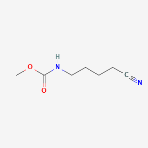 molecular formula C7H12N2O2 B6599397 Carbamic acid, N-(4-cyanobutyl)-, methyl ester CAS No. 96232-90-5