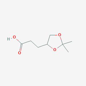 molecular formula C8H14O4 B6599456 3-(2,2-dimethyl-1,3-dioxolan-4-yl)propanoic Acid CAS No. 391200-93-4