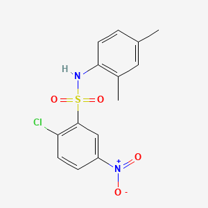 molecular formula C14H13ClN2O4S B6599460 Benzenesulfonamide, 2-chloro-N-(2,4-dimethylphenyl)-5-nitro- CAS No. 68901-10-0