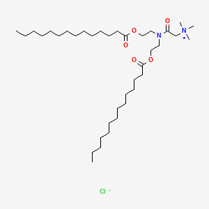 molecular formula C37H73ClN2O5 B6599469 ({bis[2-(tetradecanoyloxy)ethyl]carbamoyl}methyl)trimethylazanium chloride CAS No. 107086-76-0