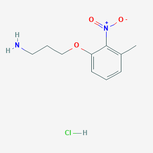 molecular formula C10H15ClN2O3 B6599476 3-(3-methyl-2-nitrophenoxy)propan-1-amine hydrochloride CAS No. 848589-50-4