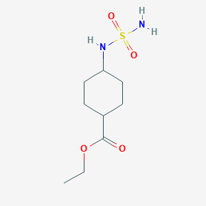 molecular formula C9H18N2O4S B6599491 ethyl 4-(sulfamoylamino)cyclohexane-1-carboxylate CAS No. 1713690-84-6