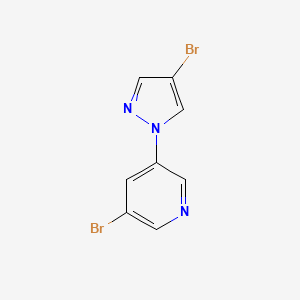 molecular formula C8H5Br2N3 B6599492 3-bromo-5-(4-bromo-1H-pyrazol-1-yl)pyridine CAS No. 1353856-39-9