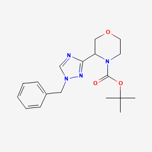 molecular formula C18H24N4O3 B6599501 tert-butyl 3-(1-benzyl-1H-1,2,4-triazol-3-yl)morpholine-4-carboxylate CAS No. 1803604-76-3