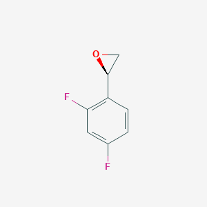 molecular formula C8H6F2O B6599530 (2S)-2-(2,4-difluorophenyl)oxirane CAS No. 851634-78-1