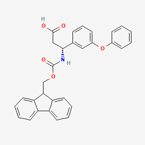 molecular formula C30H25NO5 B6599532 (3R)-3-({[(9H-fluoren-9-yl)methoxy]carbonyl}amino)-3-(3-phenoxyphenyl)propanoic acid CAS No. 1366365-45-8