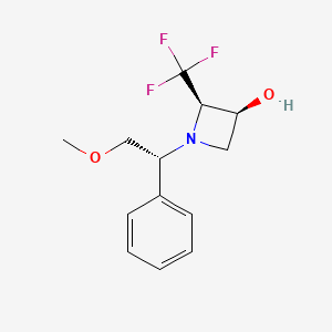 molecular formula C13H16F3NO2 B6599553 (2R,3S)-1-[(1R)-2-methoxy-1-phenylethyl]-2-(trifluoromethyl)azetidin-3-ol CAS No. 832722-55-1