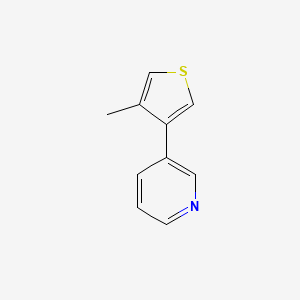 molecular formula C10H9NS B6599559 3-(4-Methylthiophen-3-yl)pyridine CAS No. 837376-42-8