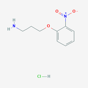 molecular formula C9H13ClN2O3 B6599563 3-(2-nitrophenoxy)propan-1-amine hydrochloride CAS No. 66725-28-8