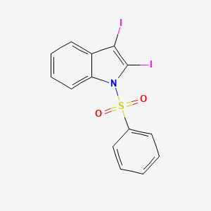 molecular formula C14H9I2NO2S B6599572 1H-Indole, 2,3-diiodo-1-(phenylsulfonyl)- CAS No. 80360-26-5
