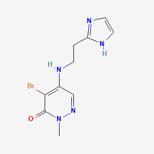 molecular formula C10H12BrN5O B6599591 4-bromo-5-{[2-(1H-imidazol-2-yl)ethyl]amino}-2-methyl-2,3-dihydropyridazin-3-one CAS No. 1715325-27-1