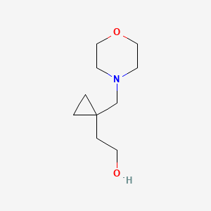 molecular formula C10H19NO2 B6599631 2-{1-[(morpholin-4-yl)methyl]cyclopropyl}ethan-1-ol CAS No. 1602596-66-6