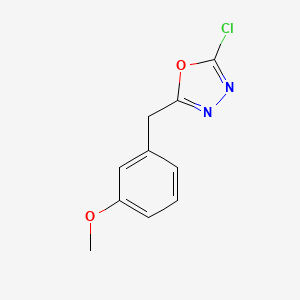 molecular formula C10H9ClN2O2 B6599635 2-chloro-5-[(3-methoxyphenyl)methyl]-1,3,4-oxadiazole CAS No. 1595874-50-2