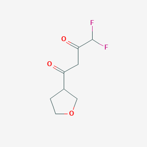 4,4-difluoro-1-(oxolan-3-yl)butane-1,3-dione