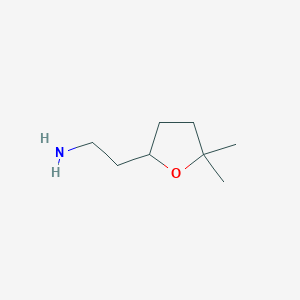 molecular formula C8H17NO B6599748 2-(5,5-dimethyloxolan-2-yl)ethan-1-amine CAS No. 1596967-19-9