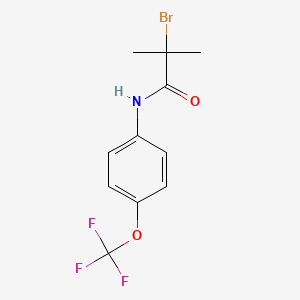 molecular formula C11H11BrF3NO2 B6599770 2-bromo-2-methyl-N-[4-(trifluoromethoxy)phenyl]propanamide CAS No. 1770260-72-4