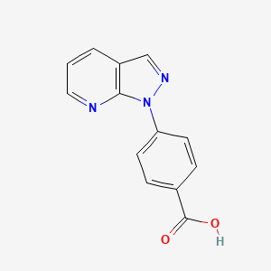 molecular formula C13H9N3O2 B6599791 4-{1H-pyrazolo[3,4-b]pyridin-1-yl}benzoicacid CAS No. 1896920-53-8