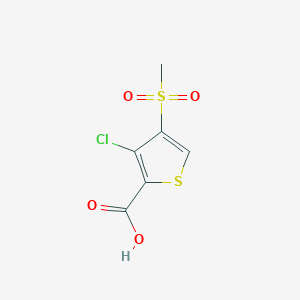 molecular formula C6H5ClO4S2 B065998 3-氯-4-(甲磺酰基)噻吩-2-羧酸 CAS No. 175201-86-2